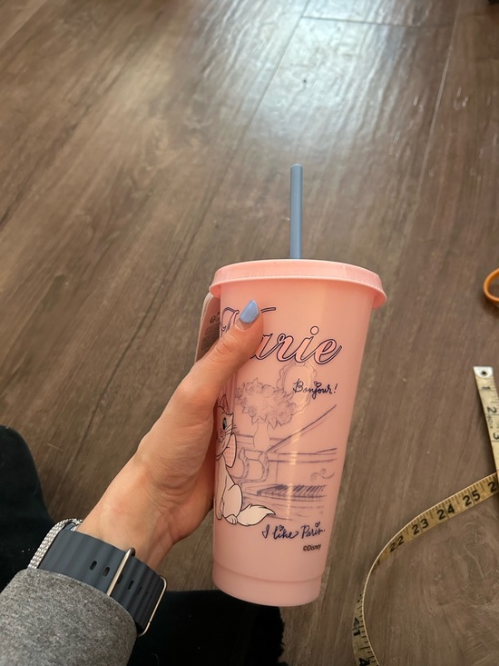Disney Other - NWT Pink 'Marie' Illustrated Tumbler with Straw